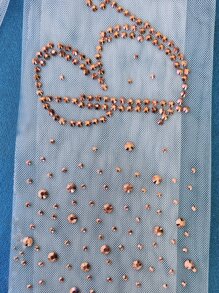 Letter & Rhinestone Decor Bridal Belt