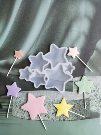 1 Pieza Molde Para Paleta De Silicona Con Forma De Estrella De Cinco Puntas