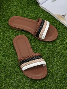 Niñas Zapatillas de color combinado con diseño trenzado - Multicolor - Ver 2