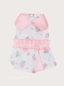Strawberry Print Pet Dress - Multicolor - View 2