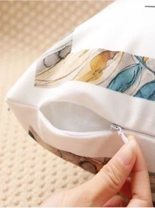 1入組圖案枕頭軟墊 - 彩色 - 查看 3