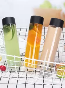 1pc Clear Disposable Milk Tea Bottle - Clear - View 1