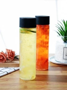 1pc Clear Disposable Milk Tea Bottle - Clear - View 4