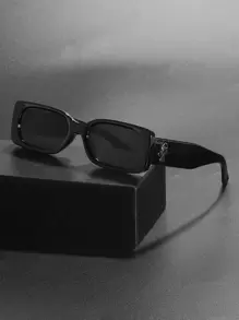 1pc Classic Square Sunglasses For Men, Halloween Casual Sunglasses Sun Glasses Christmas Beach Accessories Sun Glasses Sunglasses Shades For Summer Beach Vacation,Outdoor,Travel