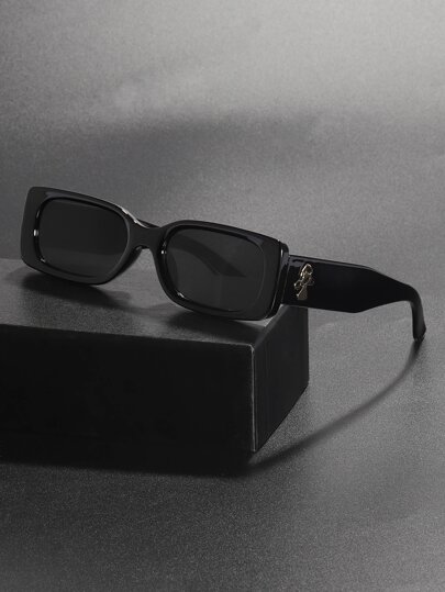 1pc Classic Square Sunglasses For Men, Halloween Casual Sunglasses Sun Glasses Christmas Beach Accessories Sun Glasses Sunglasses Shades For Summer Beach Vacation,Outdoor,Travel