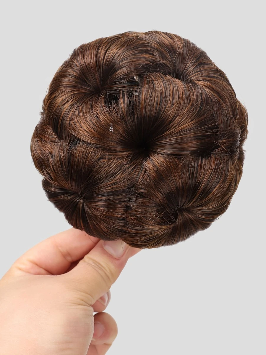 1pc tóc tổng hợp với kẹp - Light Brown - Xem 1