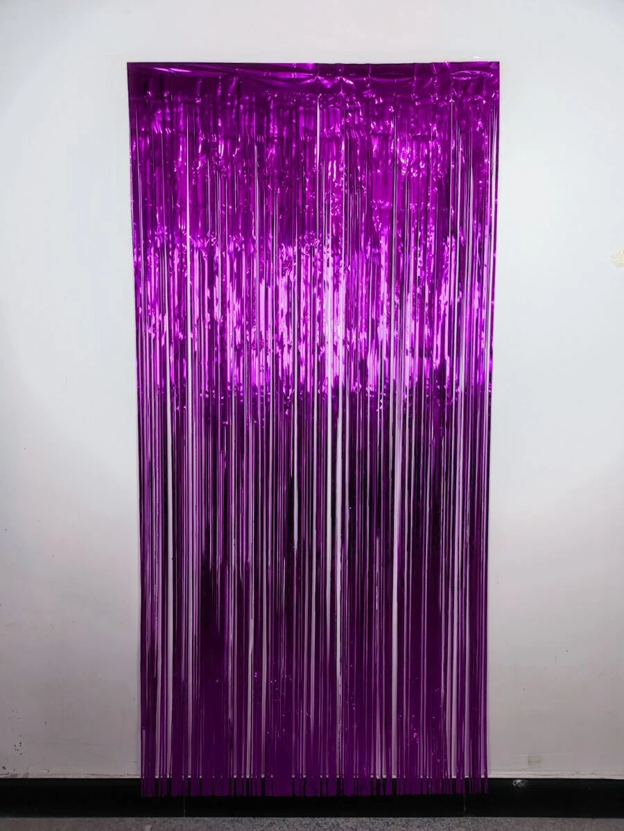 1 pieza de cortina decorativa con borlas para fiestas - Rosa Fucsia - Ver 1