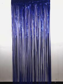 1入組派對背景金屬箔流蘇金屬絲窗簾成人兒童生日派對婚禮裝飾嬰兒淋浴用品 - 藍色 - 查看 1