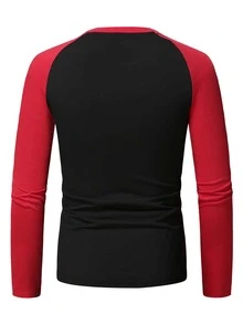 Manfinity Homme Atasan Pria Blok Warna Casual - Hitam - View 2