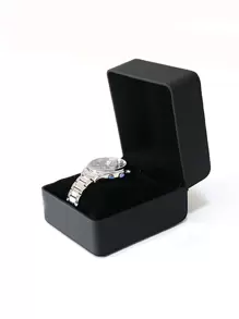 Hộp lưu trữ đồng hồ thường 1pc - màu đen - Xem 1