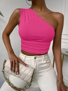 Chiquease Women's Simple Top For Daily Wear - Hot Pink - View 6