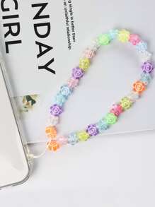Clear Phone Case With Beaded Lanyard