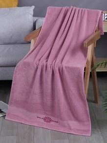 1pc Embroidered Towel - Purple - View 2