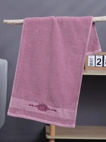1pc Embroidered Towel - Purple - View 4