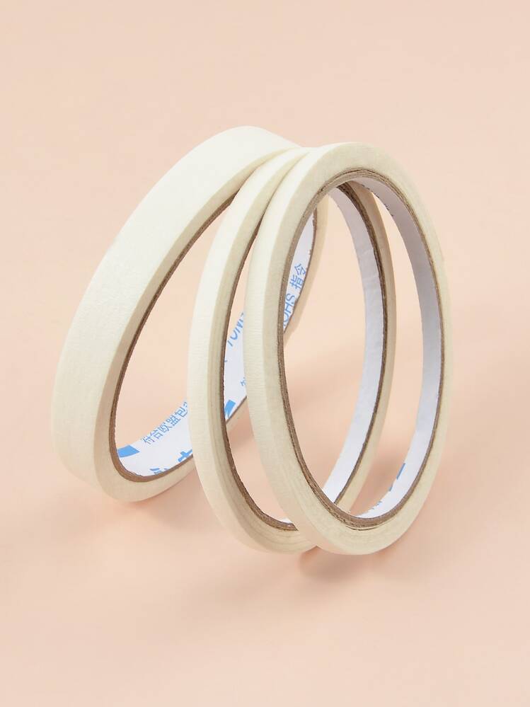 klimonla 3 piezas Pegatina de arte de uña cinta - Beis - Añade 1