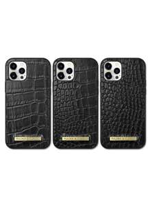 PULOKA 鱷魚紋手機殼相容於iPhone15/15Plus/15Pro/15Promax - 黑色 - 查看 2