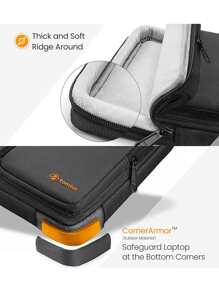 tomtoc 1pc Versatile A42 Laptop Bag Compatible With 13 Inch MacBook Pro & Air - Black - View 6