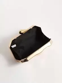 Bolsa Clutch De Noche De Metal Geométrica Para Mujer, Bolso Pequeño De Hombro Para Noche, Bolso Clutch En Caja Para Fiesta Y Bodas, Para Mujeres, Novatas Y Trabajadoras De Cuello Blanco, Para Damas, Con Lentejuelas De Lápiz Labial, Para Cena, Banquete, Baile De Graduación Y Fiesta