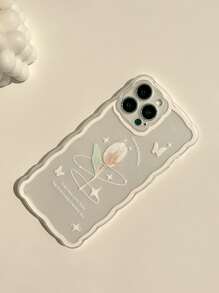 Flower Print Clear Phone Case Compatible With iPhone 15/15Pro/15Plus/15Promax - Multicolor - View 7