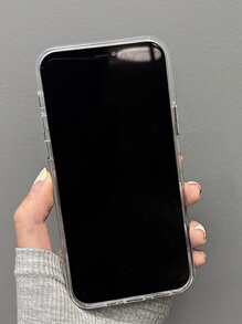 玫瑰圖案透明手機殼相容於 iPhone15/15Plus/15Pro/15Promax - 彩色 - 查看 3