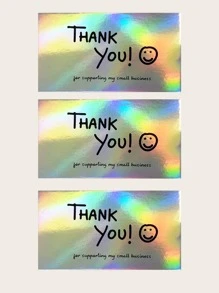 50pcs Slogan Graphic Greeting Card - Multicolor - View 2