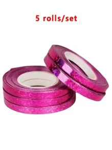 5 pièces/set Ruban en plastique pour ballons, corde de fixation de ballons holographiques pour fête, Noël