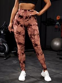 Yoga Trendy Quần Leggings Thể thao Nữ Cà vạt nhuộm - Nhiều màu - Xem 3