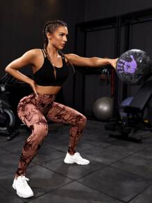 Yoga Trendy Quần Leggings Thể thao Nữ Cà vạt nhuộm - Nhiều màu - Xem 5