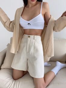 DAZY Shorts con bolsillo oblicuo con botón - Albaricoque - Ver 8