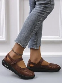 Zapatos mary jane plataforma con abertura - Marrón - Ver 2