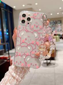 Cartoon Bären Kettenhandy Hülle kompatibel mit iPhone 15/15 Pro/15 Plus/15 Pro Max/14/14 Plus/14 Pro/14 Pro Max /11 Pro Max/12/12 Pro/12 Pro Max /13/13 Pro/13 Pro Max/11/11 Pro & Samsung S24uu, S24+, S24 Hülle