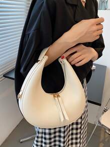 Yogodlns Minimalist Hobo Bag, Mother's Day Gift For Mom - White - View 7