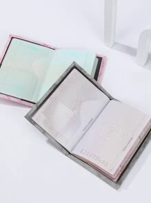 2pcs Marble Pattern Passport Cases Letter Graphic Passport Holder Passport Cover Passport Wallet Passport Bag Passport Pouch for Travel Flight Back to School for Men and Women Travel Essentials Travel Accessories vacation accessories travel accessory set for holiday season - Multicolor - View 2