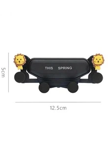 Cartoon Lion Decor Car Air Outlet Phone Holder - Black - View 5