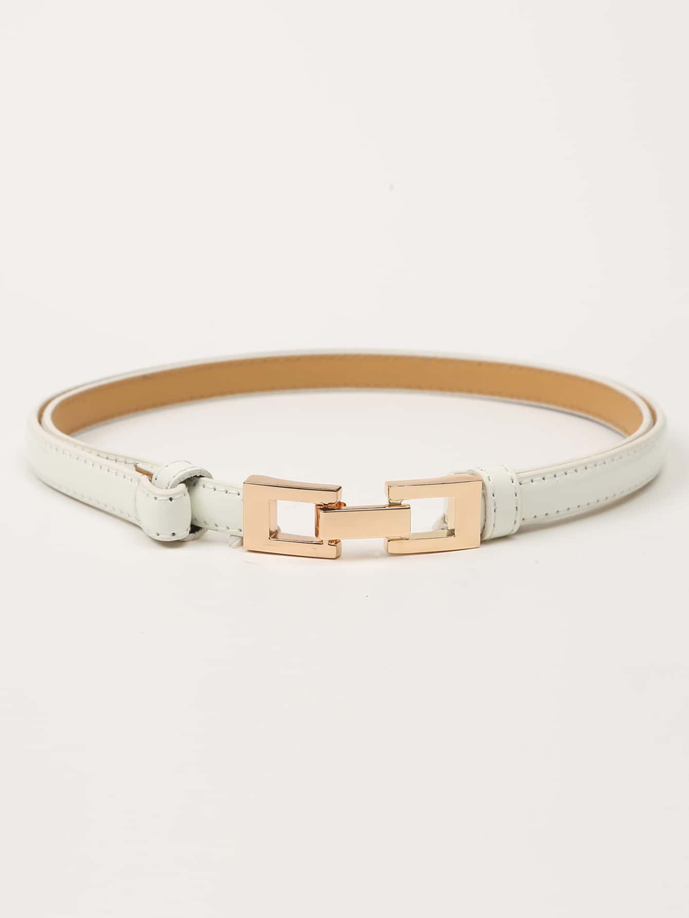 对称扣腰带 夏季、开学季、秋季、万圣节 - 白色 - 查看 1