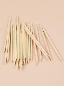 klimonla 100pcs Wooden Nail Push - Beige - View 1