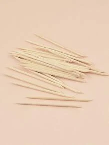 klimonla 100pcs Wooden Nail Push - Beige - View 2