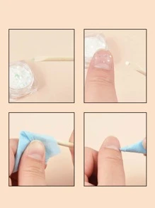 klimonla 100pcs Wooden Nail Push - Beige - View 4