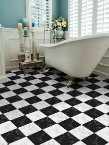 1pc Marble Pattern Floor Sticker, 30 X 30cm Peel And Stick Tile Sticker For Home Decor Floor Tiles Flooring Floor Tiles Self Adhesive Floor Tiles Peel Stick Living Room Decor Room Decor Kitchen - Multicolor - View 4