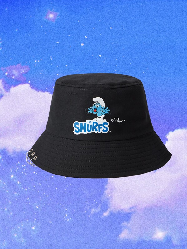 ROMWE X The Smurfs Y2K Revival Cartoon Graphic Bucket Hat SHEIN USA