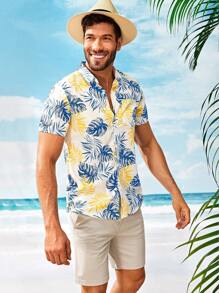 Manfinity RSRT Men Tropical Print Shirt - Multicolor - View 2