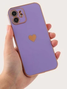 愛心圖案手機外殼 - 淡紫色 - 查看 3