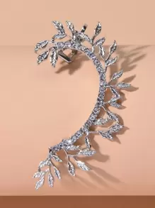 水鑽紋理耳掛 - 白色 - 查看 3