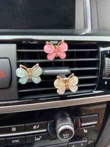 3pcs Butterfly Design Car Air Outlet Clip - Multicolor - View 1