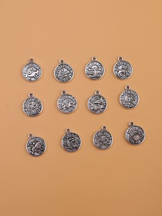 12入組星座DIY吊墜