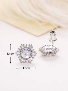 1 Paar modische Ohrstecker aus kubischem Zirkonia für Frauen für Hochzeit, Verlobung, Jahrestag, Party-Schmuck, Valentinstag-Geschenk, Mutter, Muttertag, Geschenk