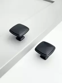 2pcs Solid Color Drawer Knob, Minimalist Aluminum Alloy Drawer Handle For Household - View 4