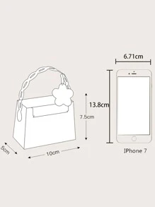 1pc Wedding Favor Box With Handle, Popular Gift Box For Wedding/Party Candy Packing - Baby Pink - View 3