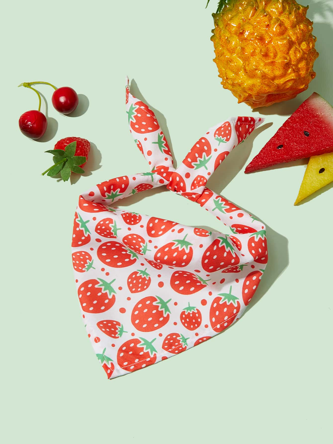 Strawberry Print Pet Bandana