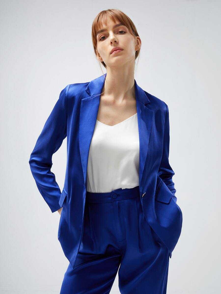 MOTF PREMIUM SILK BLEND SINGLE BREASTED BLAZER